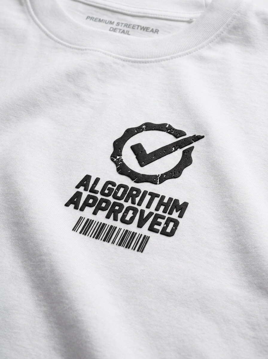 Algorithm Approved Tee - print close-up
