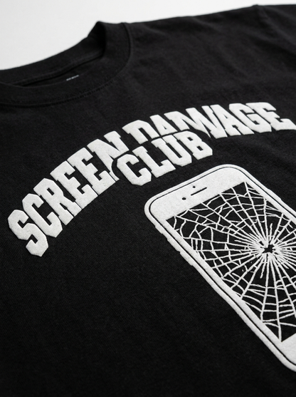 Screen Damage Club Tee - print close-up