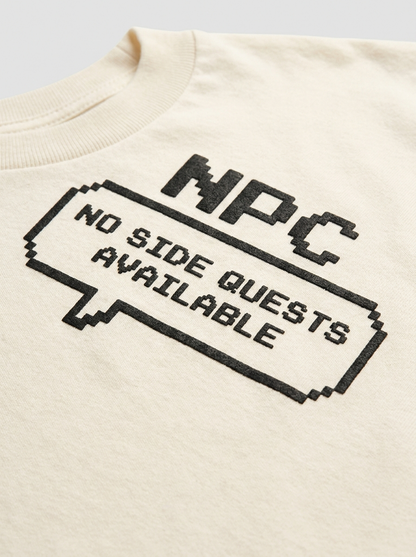 NPC Side Quest Tee - print close-up